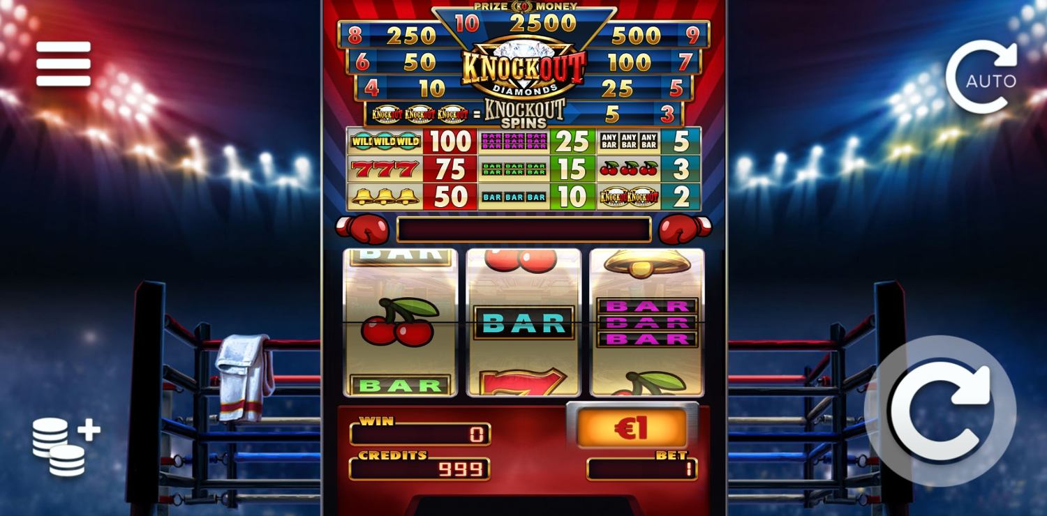 Knockout Diamonds Slot Gameplay