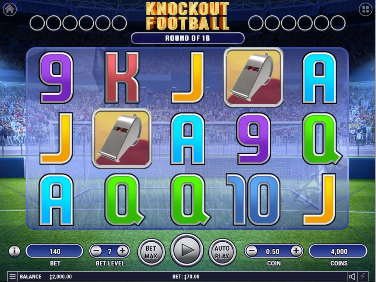 Knockout Football Slot Gameplay