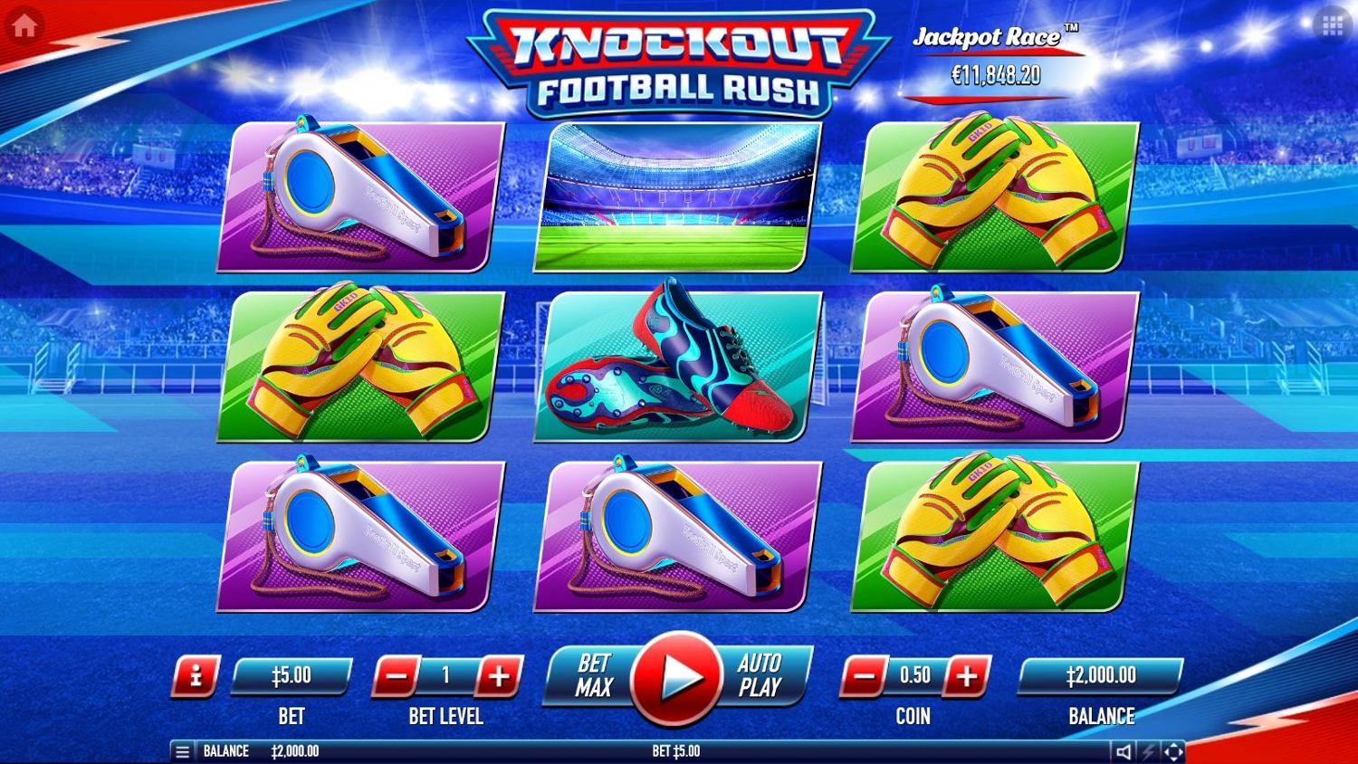 Knockout Football Rush Slot Gameplay