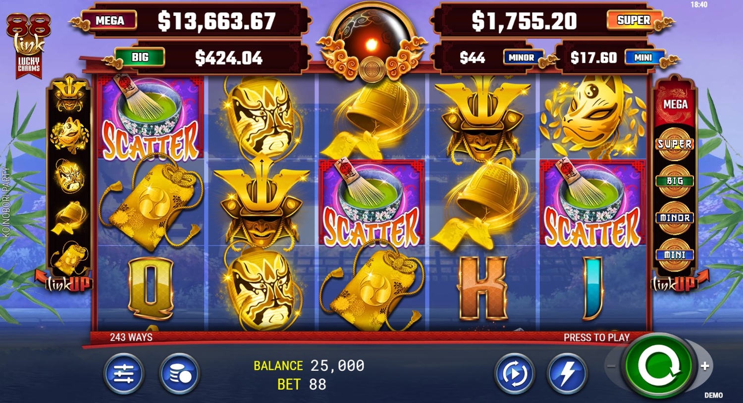 Koinobori Party Slot Gameplay