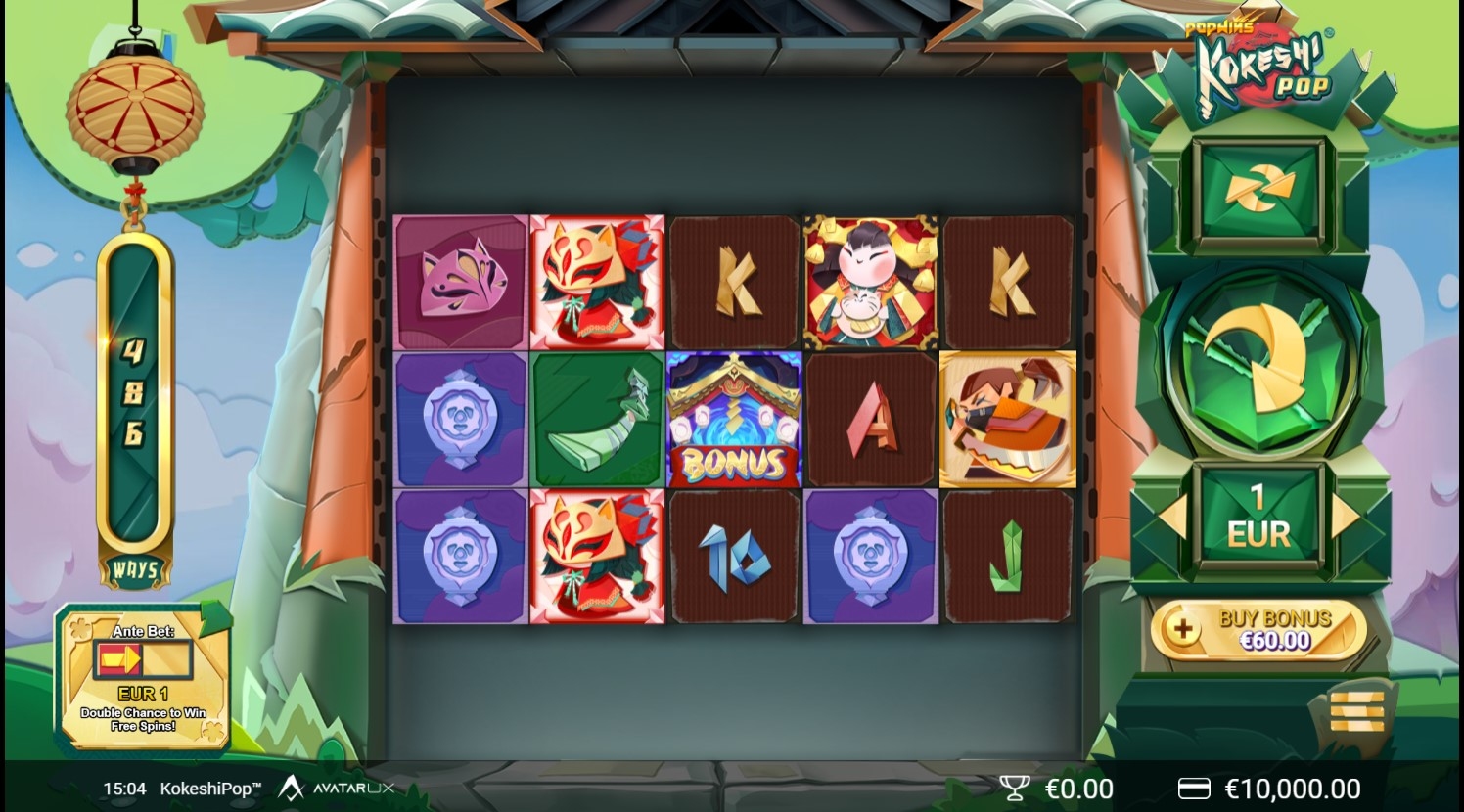 KokeshiPop Slot Gameplay