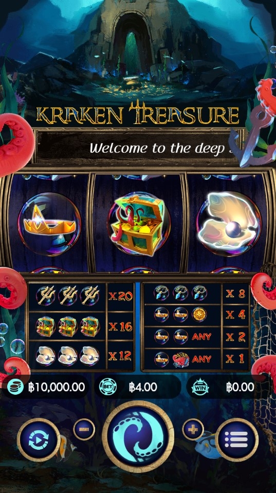 Kraken Treasure Slot Gameplay