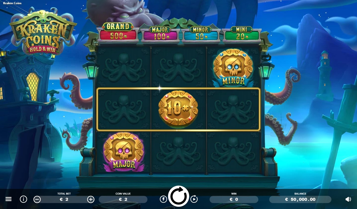 Kraken coins Slot Gameplay