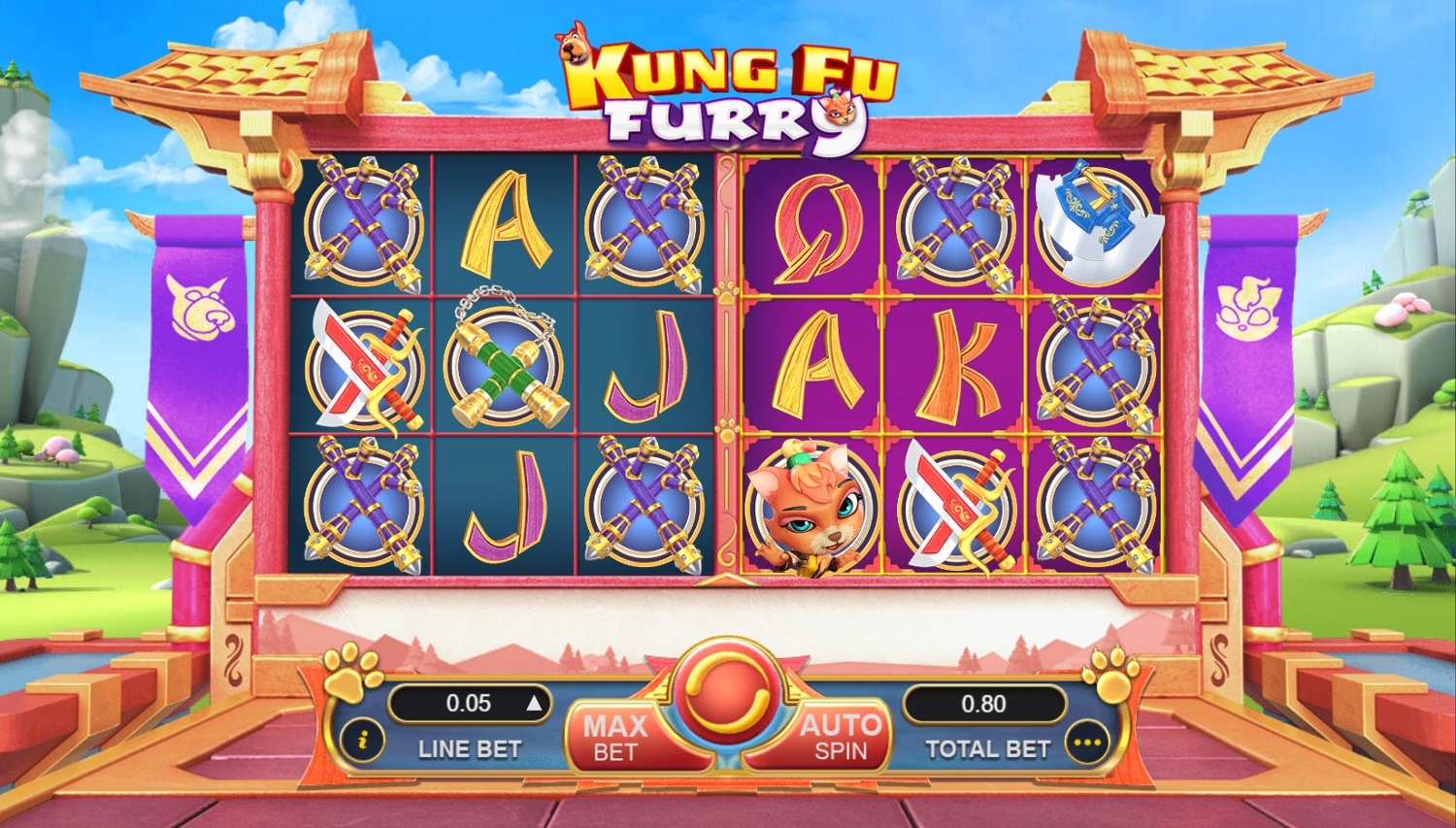Kung Fu Furry Slot Gameplay