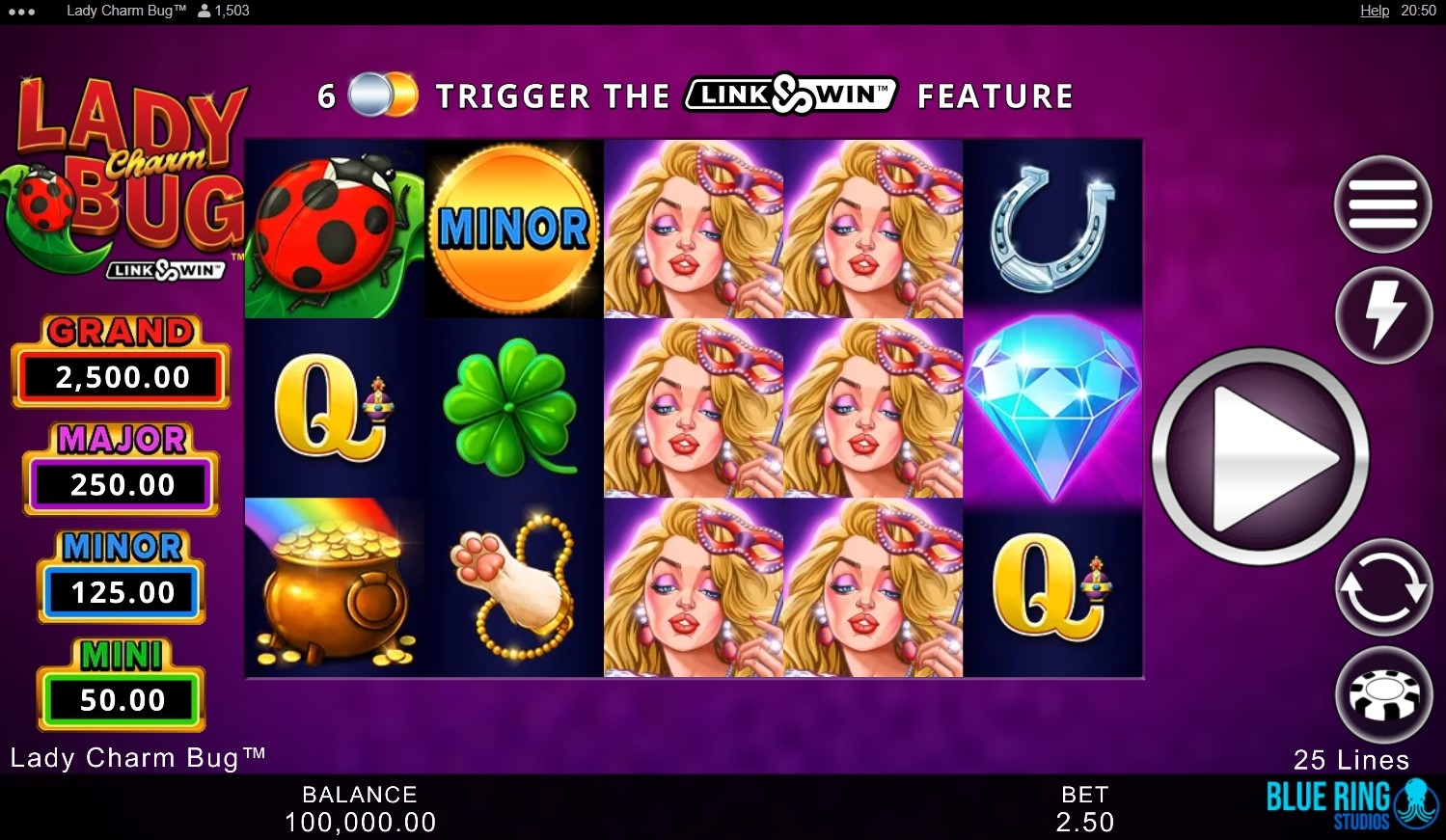 Lady Charm Bug Slot Gameplay