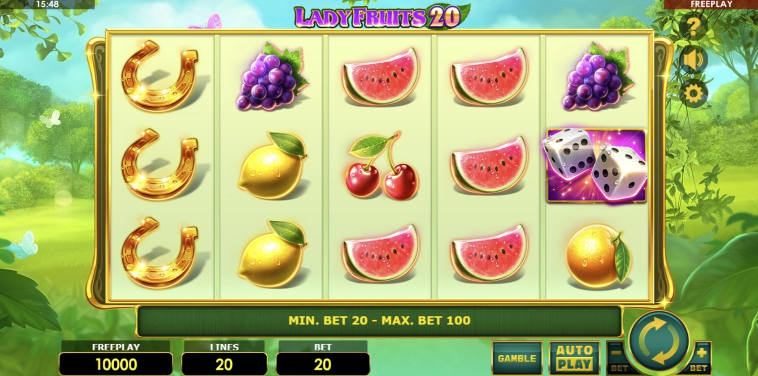 Lady Fruits 20 Slot Gameplay
