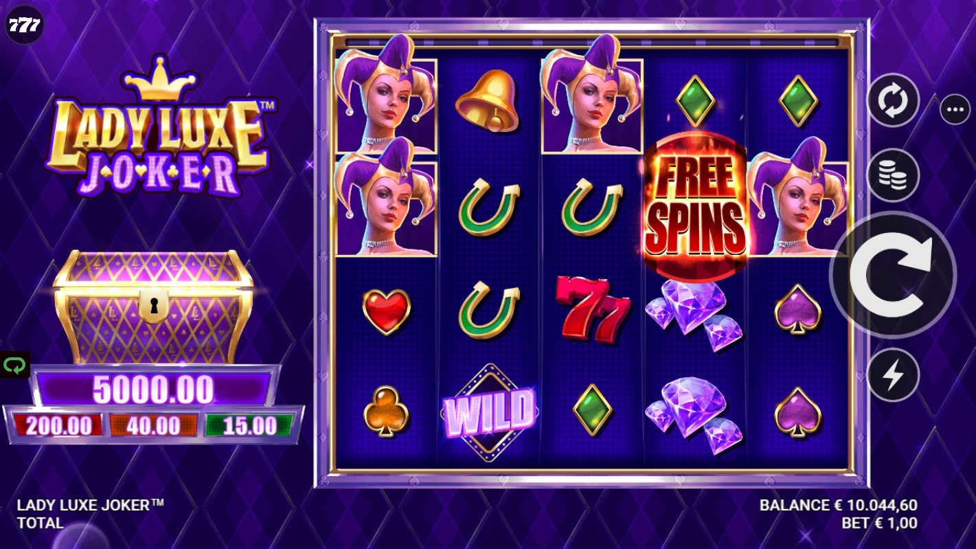 Lady Luxe Joker Slot Gameplay
