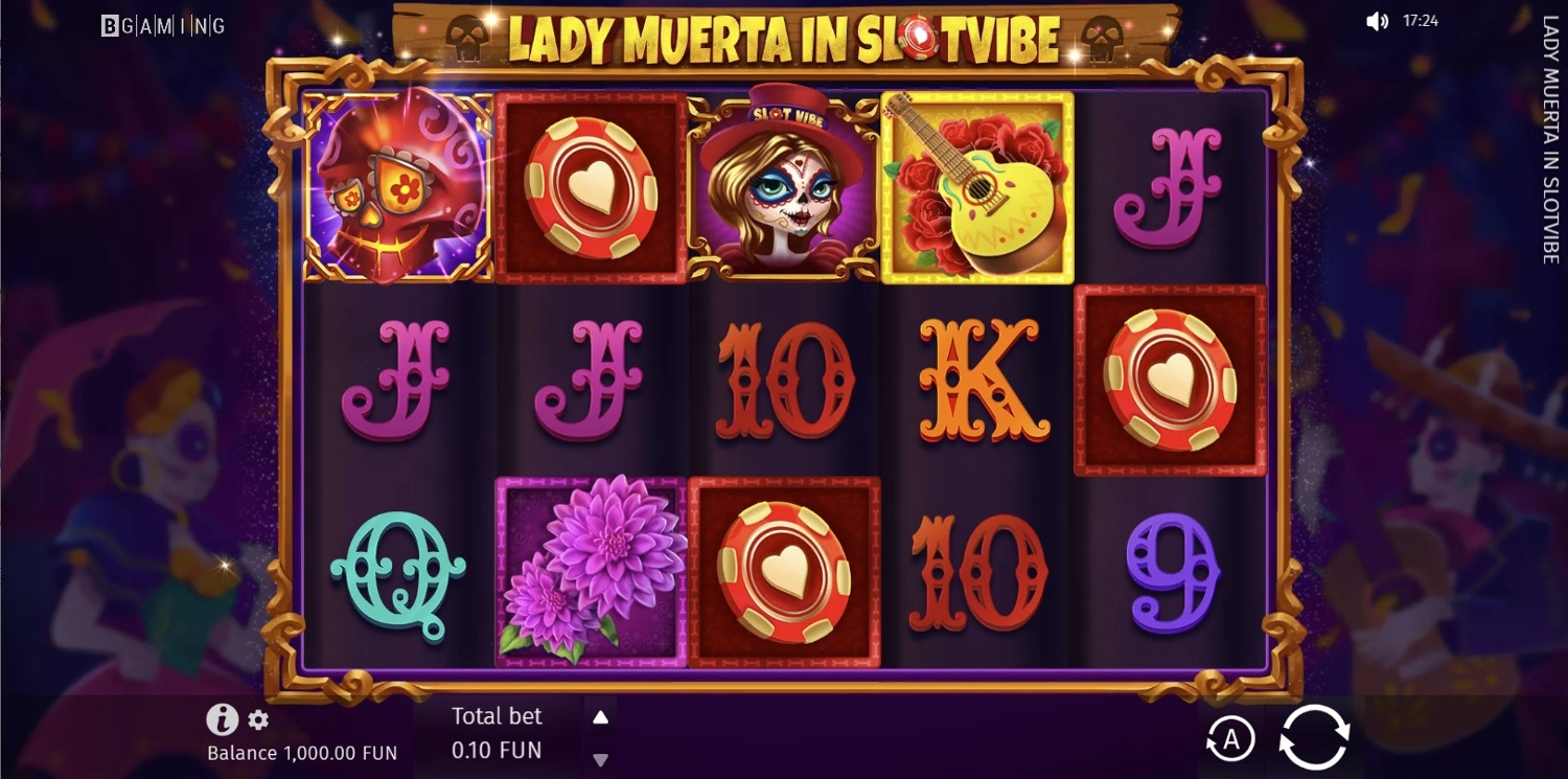 Lady Muerta in Slotvibe Slot Gameplay