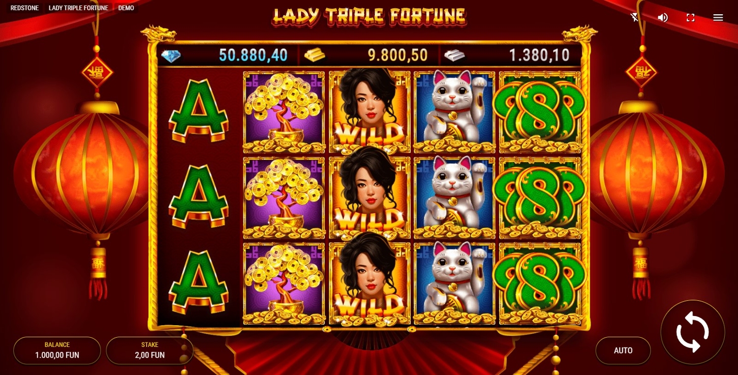 Lady Triple Fortune Slot Gameplay