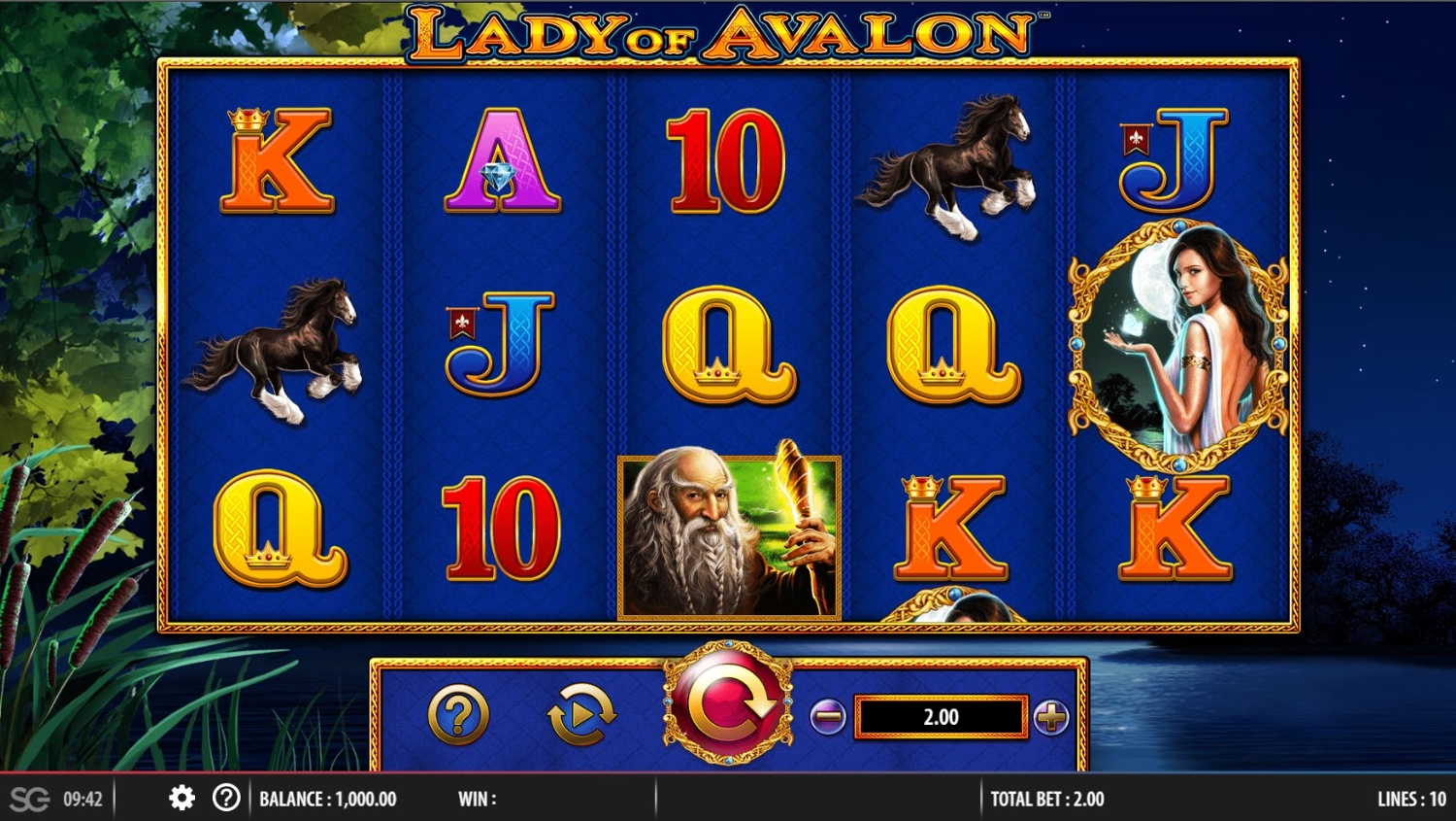 Lady of Avalon Slot Gameplay
