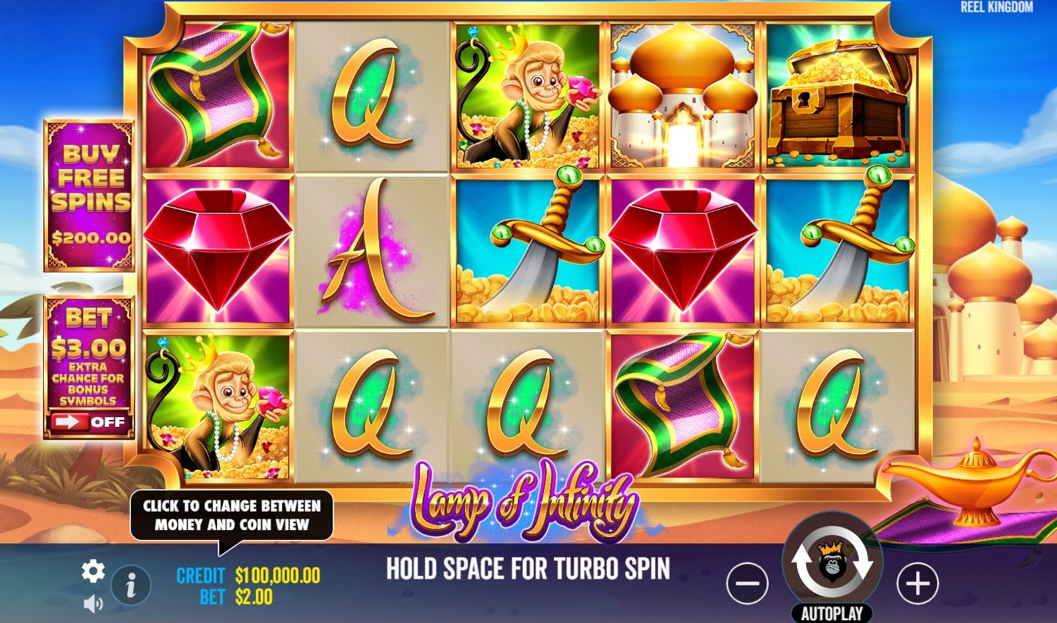 Lamp Of Infinity Slot Gameplay