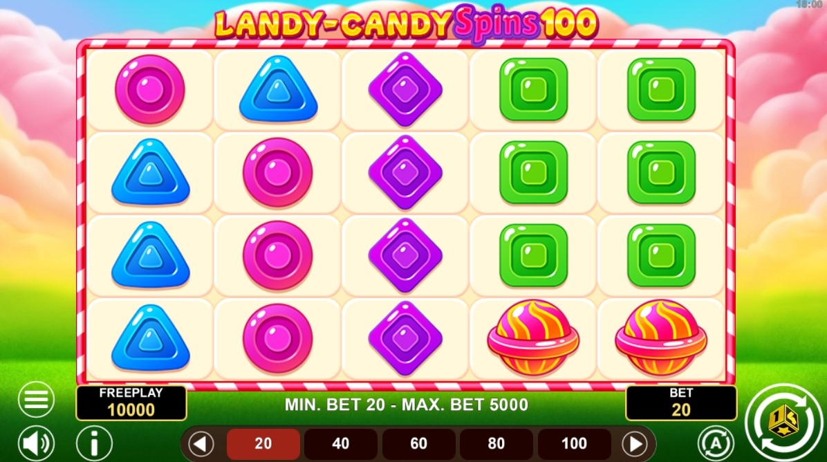 Landy-Candy Spins 100 Slot Gameplay