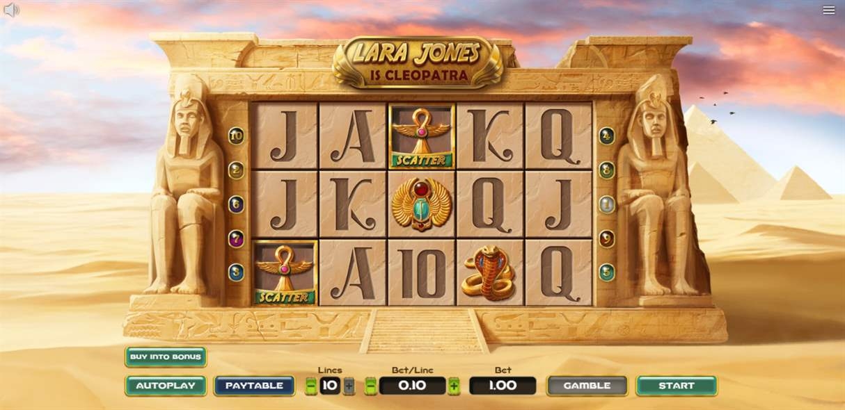 Lara Jones is Cleopatra Slot Gameplay