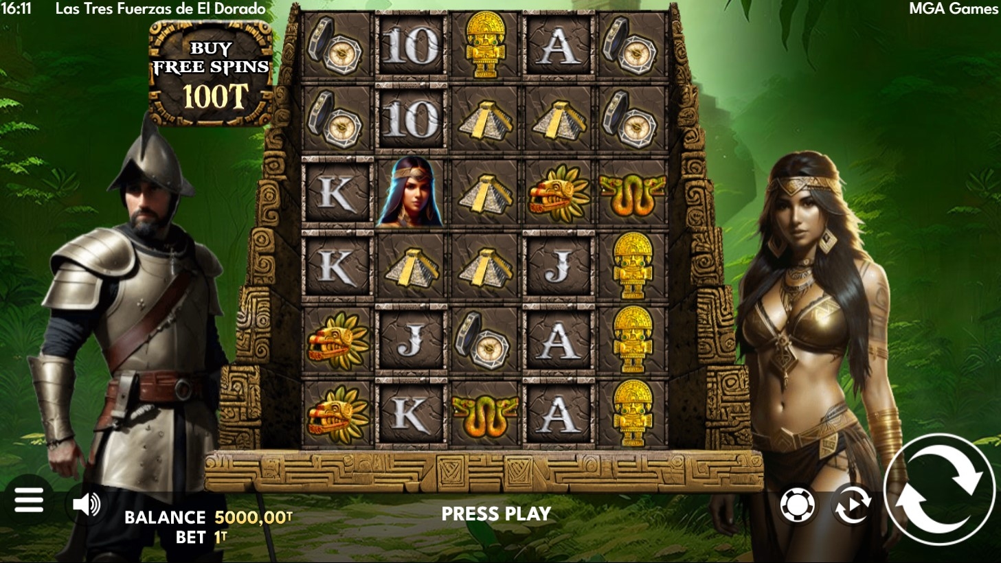 Las Tres Fuerzas de El Dorado Slot Gameplay