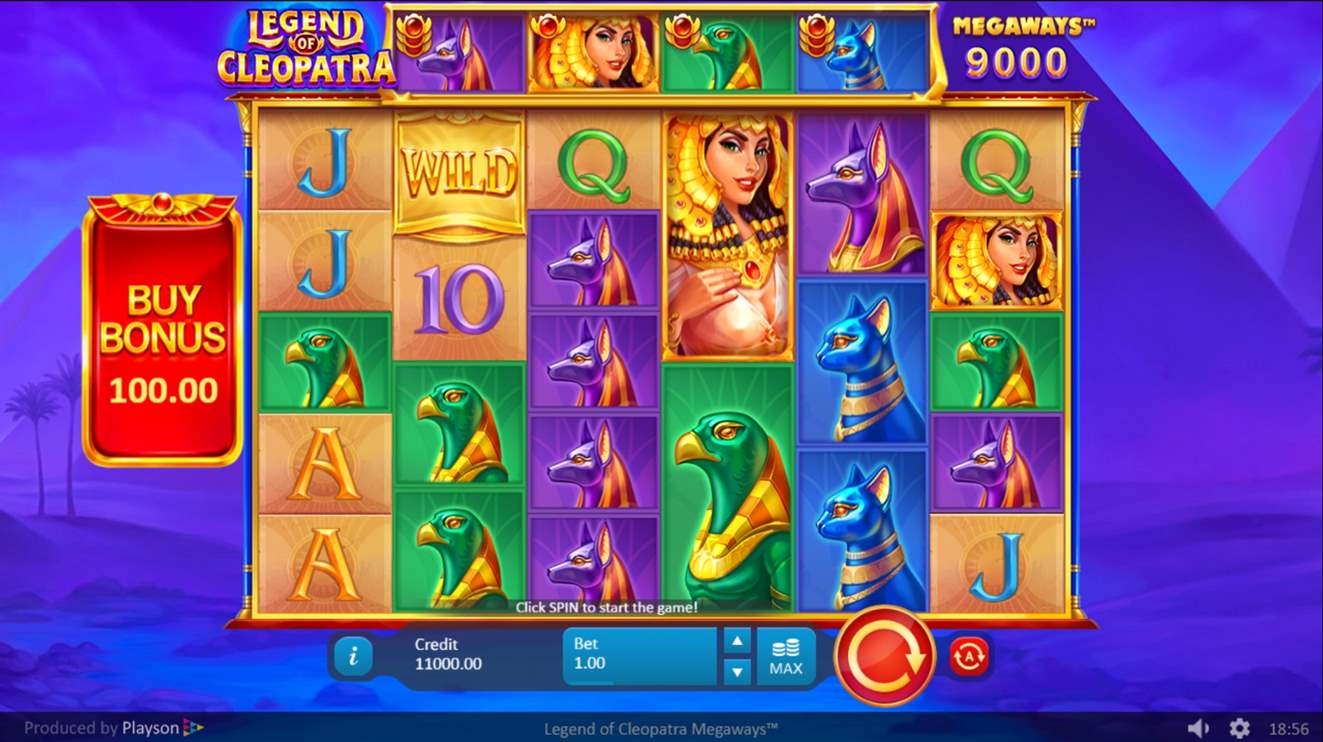 Legend of Cleopatra Megaways Slot Gameplay