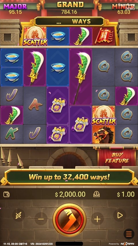 Legend of Guan Gong Slot Gameplay