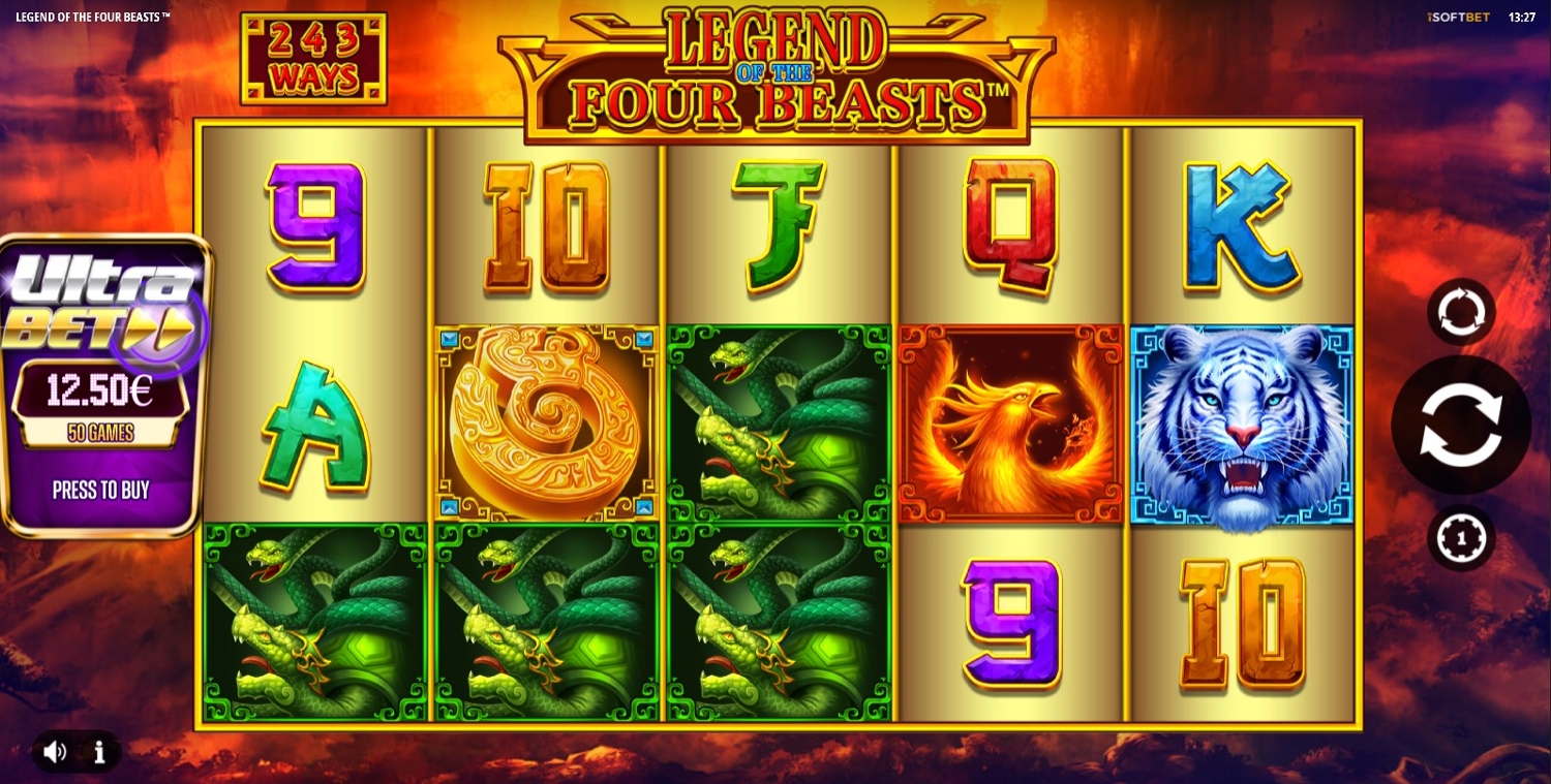 Legend of the Four Beasts Slot Gameplay