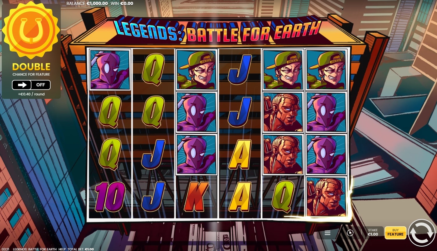 Legends: Battle for Earth Slot Gameplay