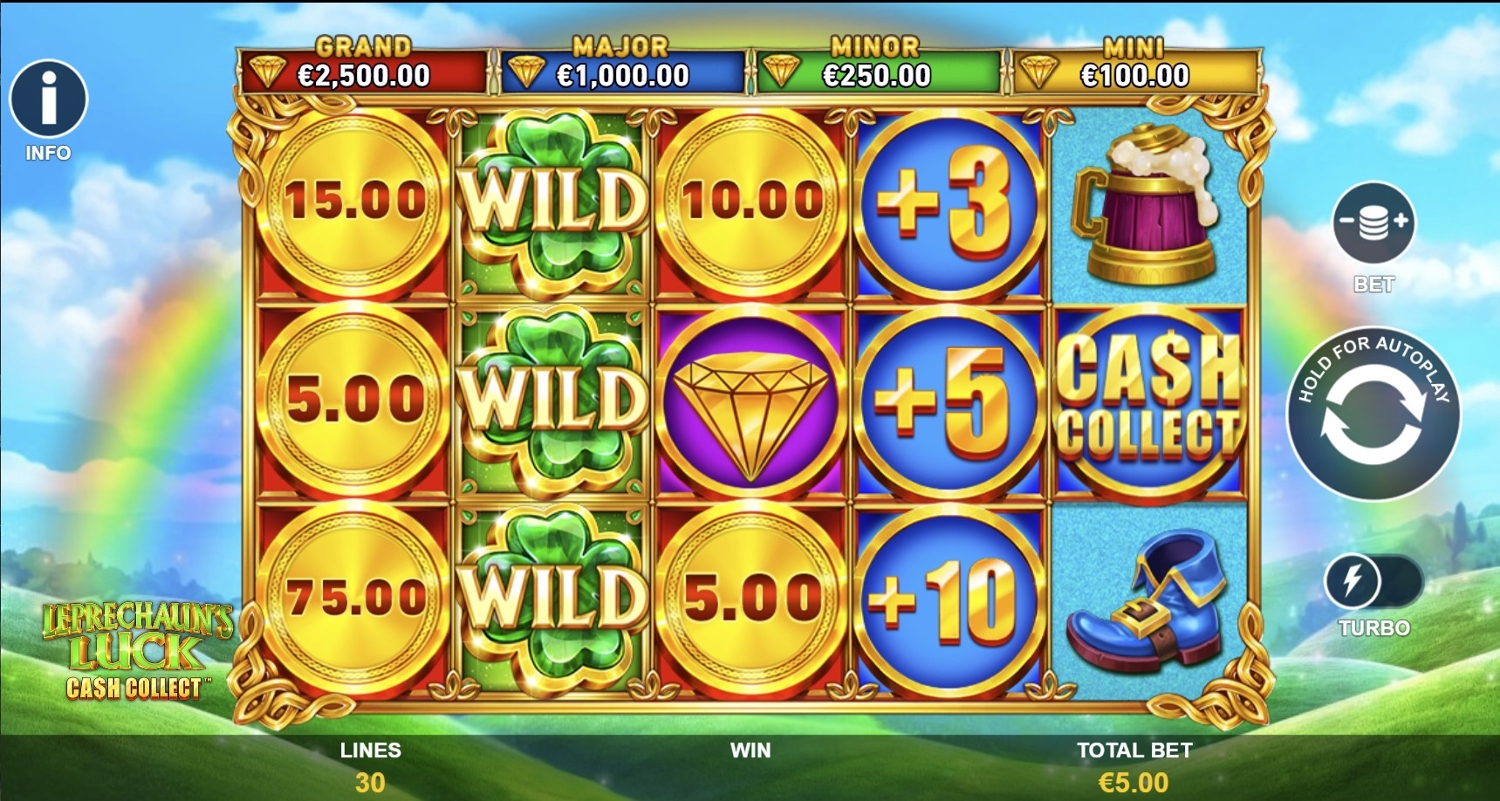 Leprechaun's Luck Cash Collect Slot Gameplay