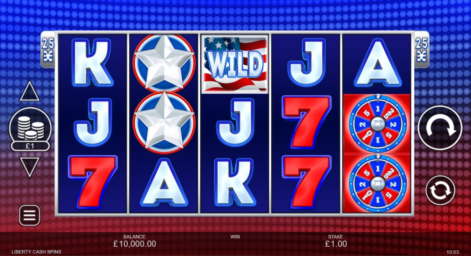Liberty Cash Spins Slot Gameplay