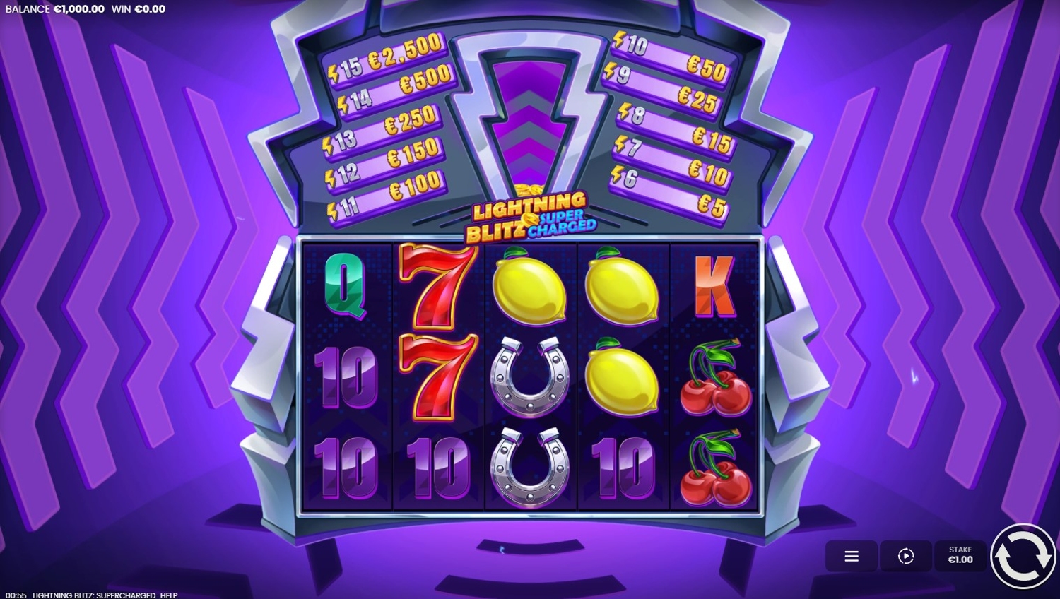 Lightning Blitz Supercharged Slot Gameplay