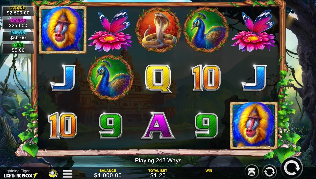 Lightning Tiger Slot Gameplay