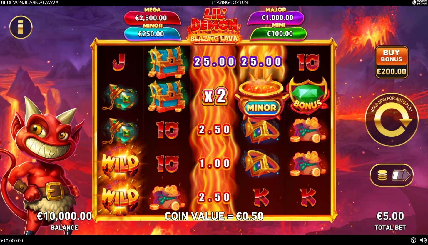 Lil' Demon Blazing Lava Slot Gameplay