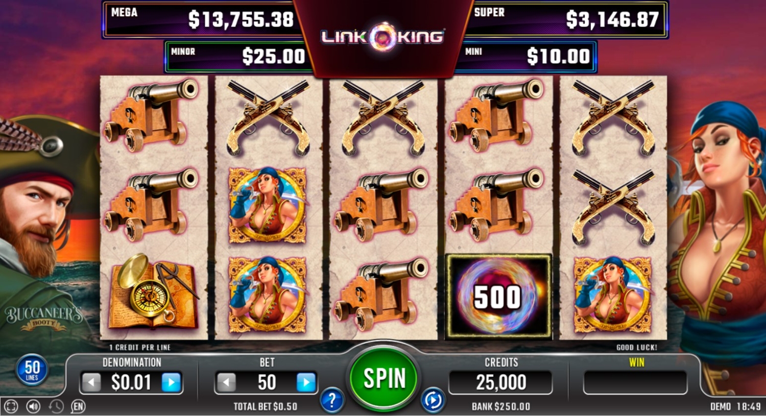 Link King Buccaneer's Booty Slot Gameplay