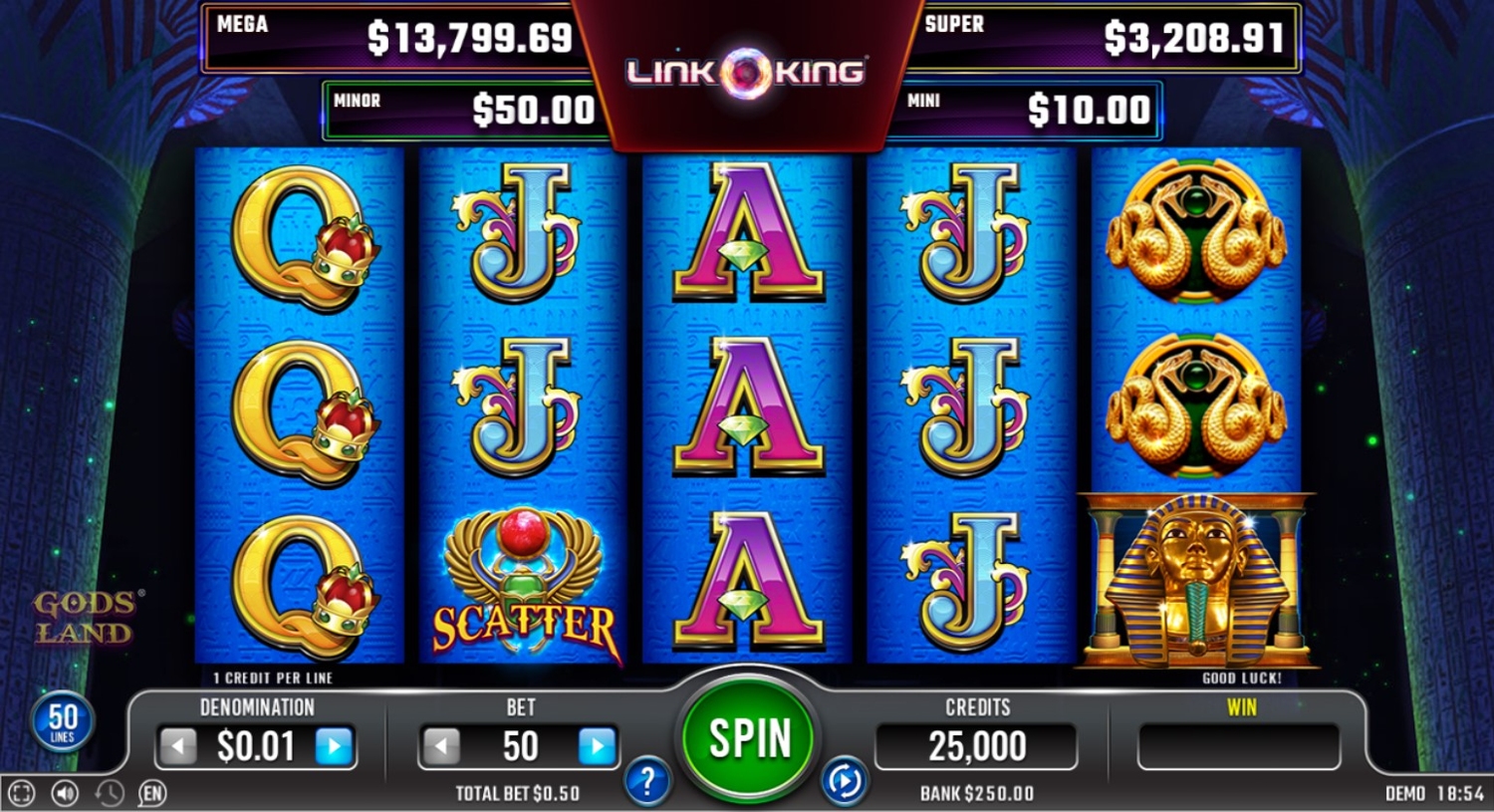 Link King Gods Land Slot Gameplay