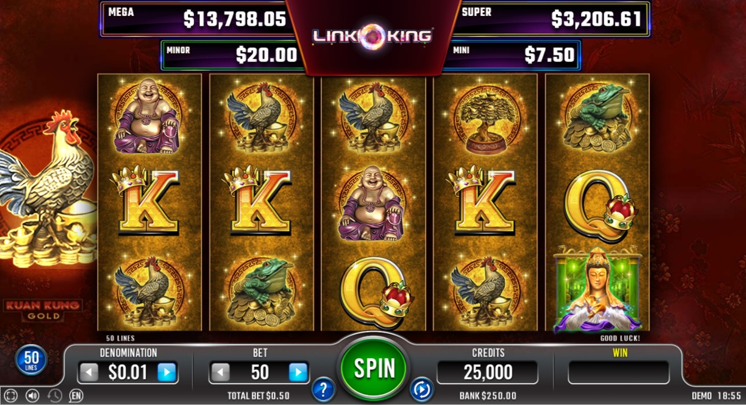 Link King Kuan Kung Gold Slot Gameplay
