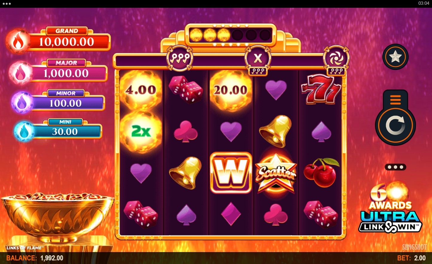 Links of Flame Slot Gameplay