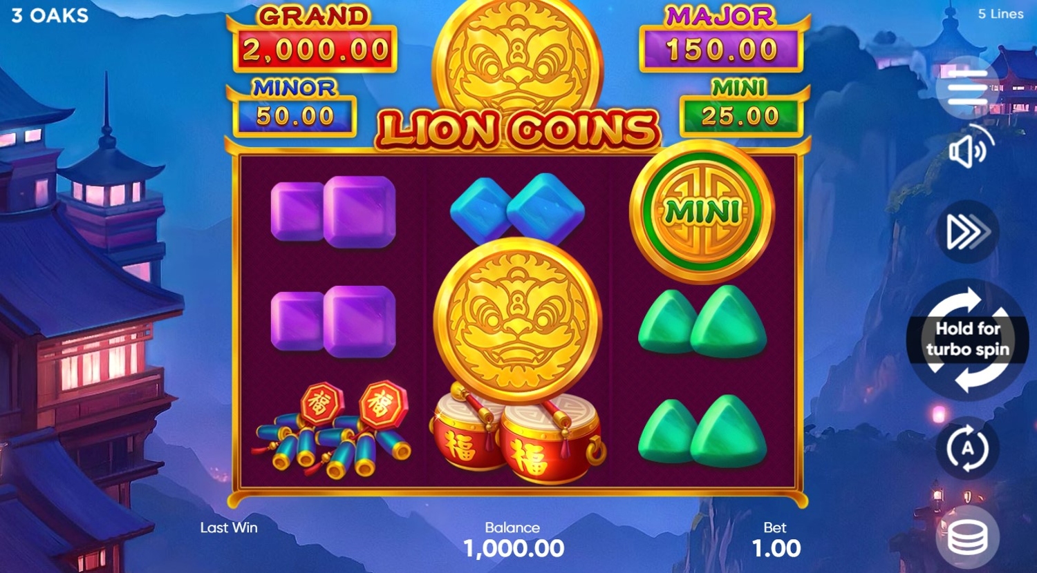 Lion Coins Slot Gameplay