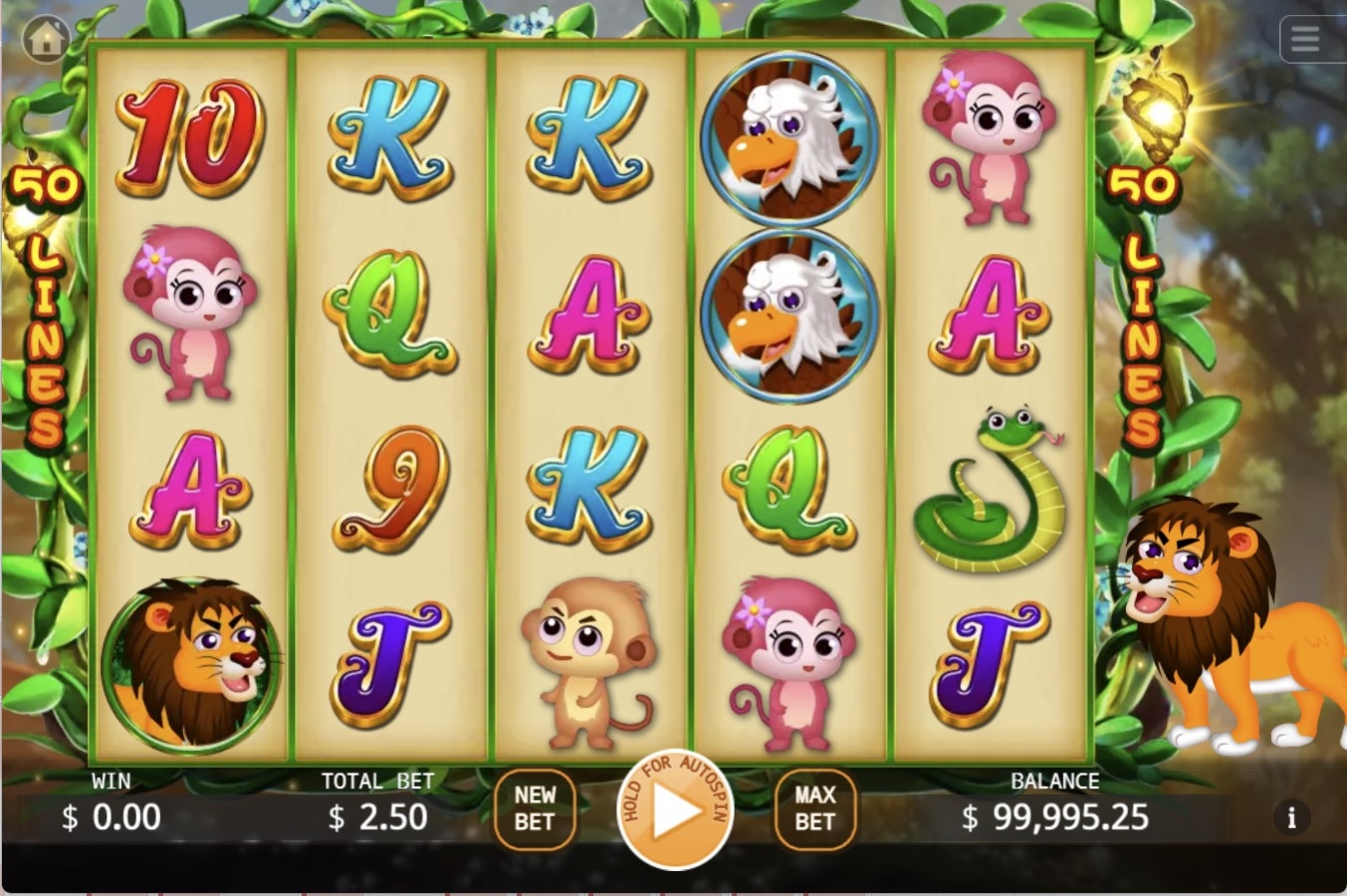 Lion King and Eagle King Slot Gameplay
