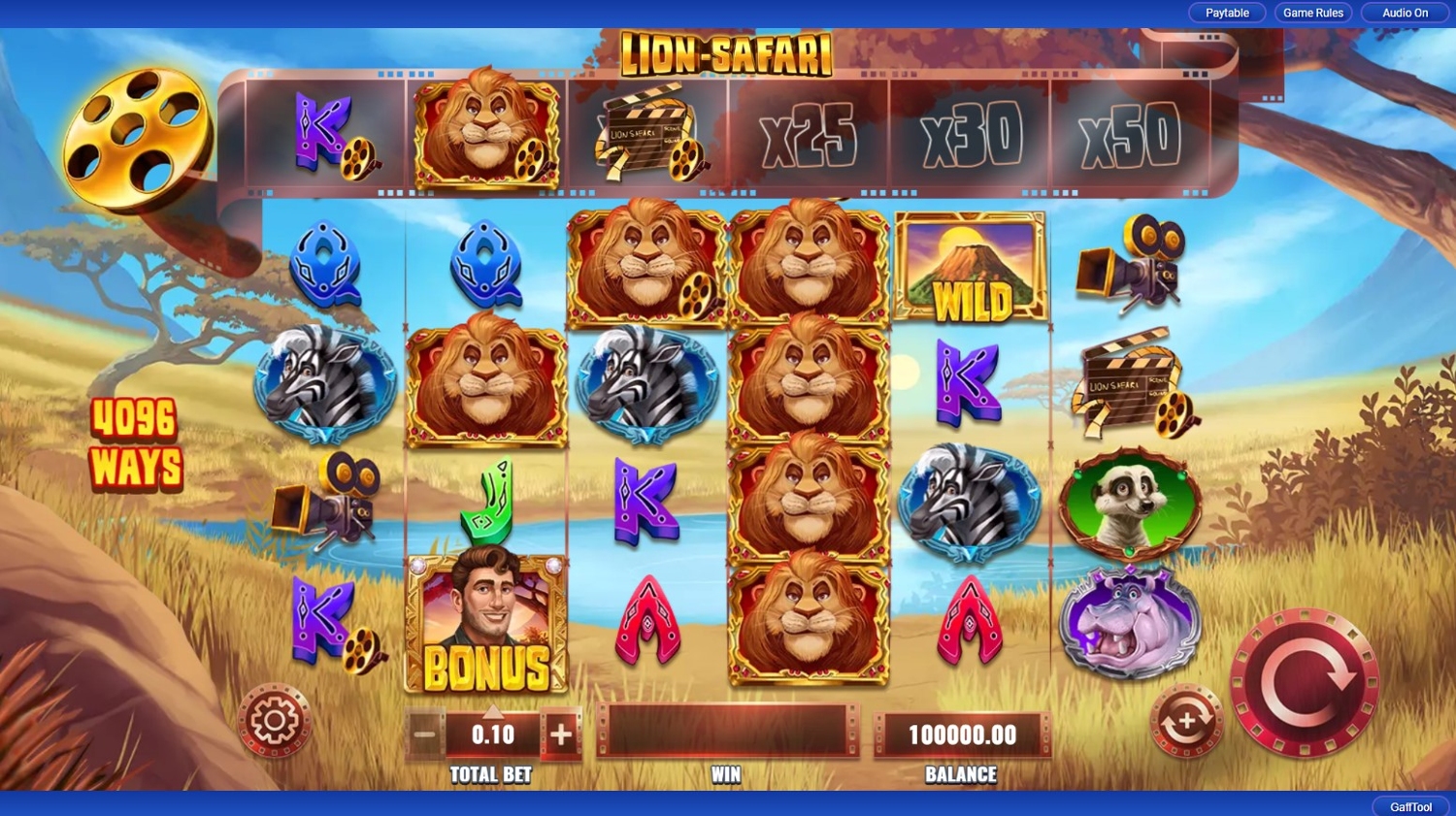 Lion Safari Slot Gameplay