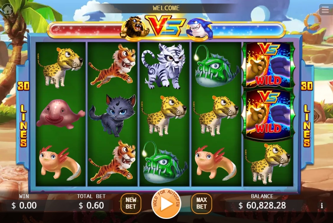 Lion vs Shark Slot Gameplay