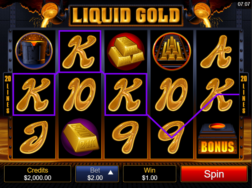 Liquid Gold Slot Gameplay