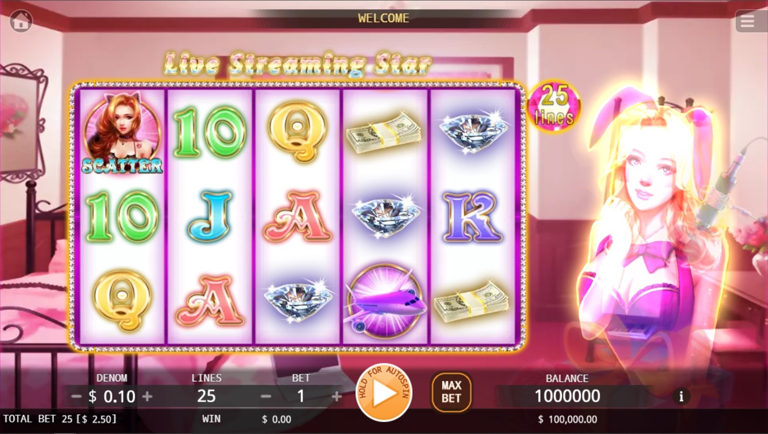 Live Streaming Star Slot Gameplay