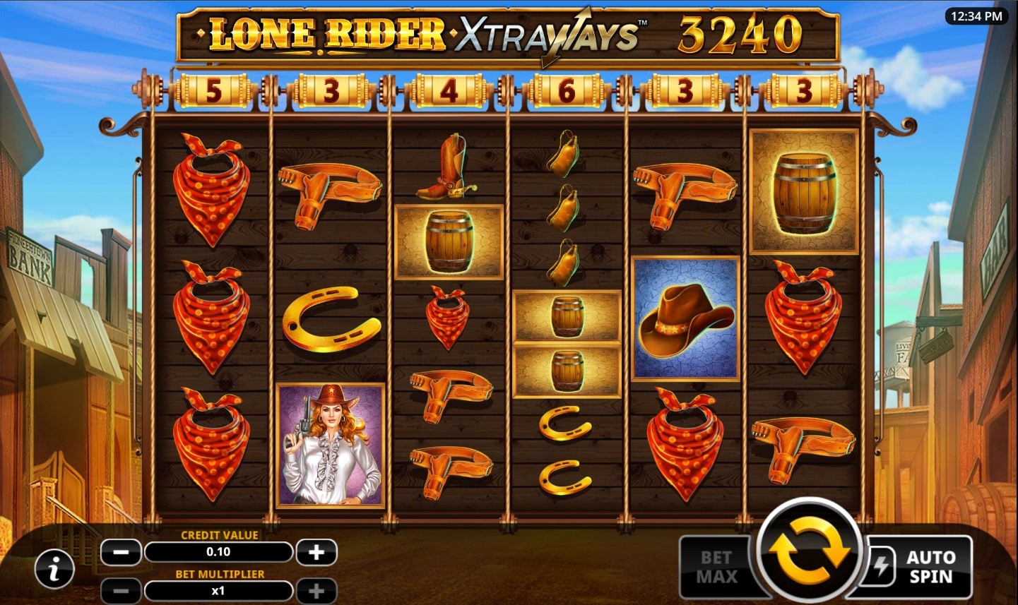 Lone Rider XtraWays Slot Gameplay