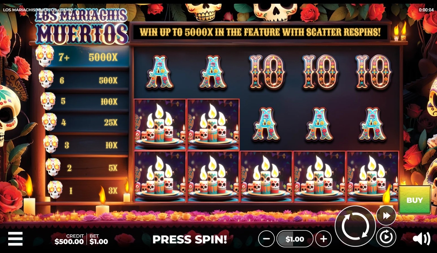 Los Mariachis Muertos Slot Gameplay