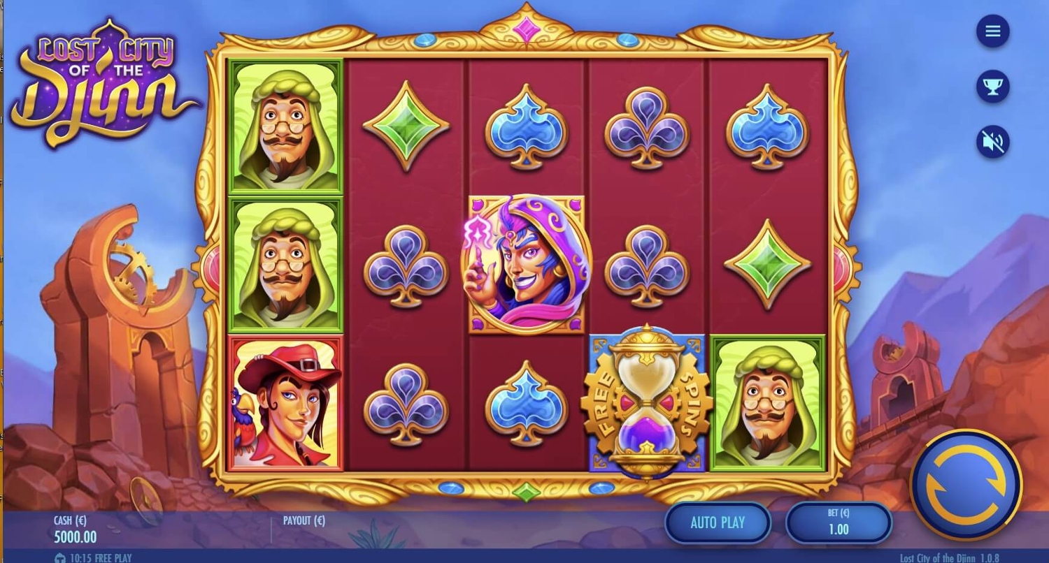 Lost City of the Djinn Slot Gameplay