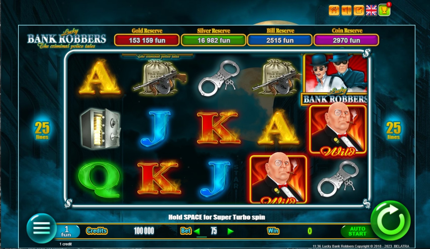 Lucky Bank Robbers Slot Gameplay