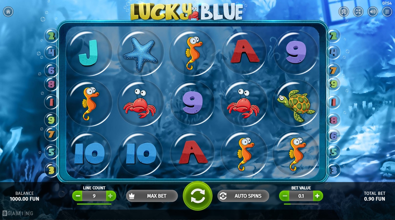 Lucky Blue Slot Gameplay