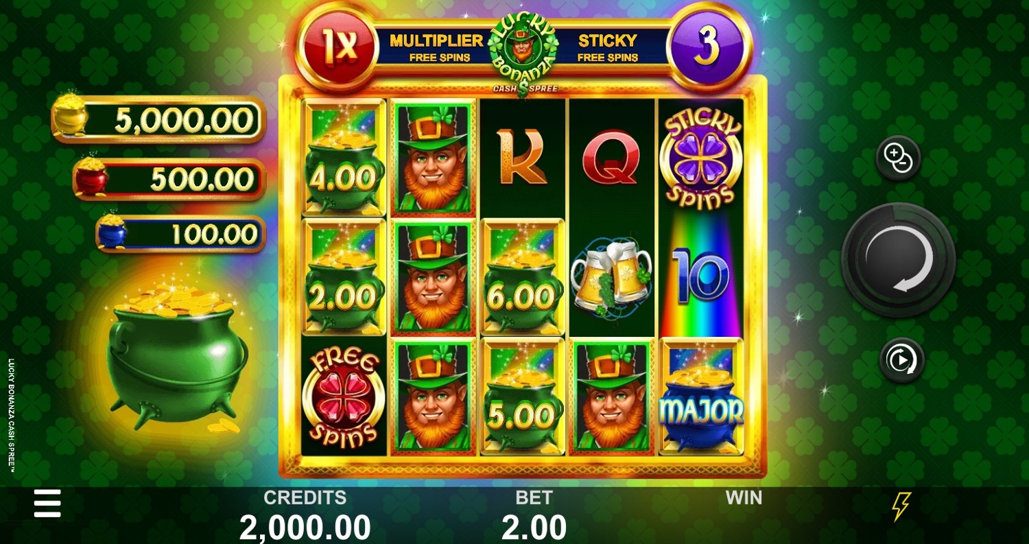 Lucky Bonanza Cash Spree Slot Gameplay