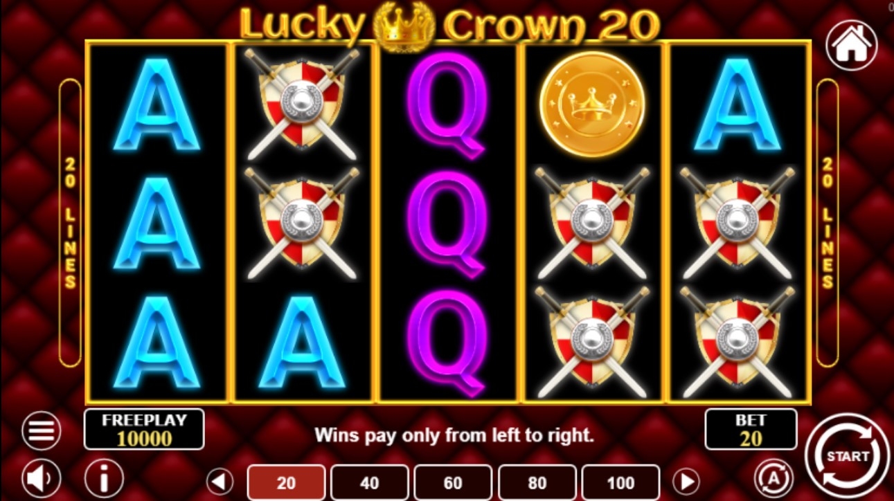 Lucky Crown 20 Slot Gameplay