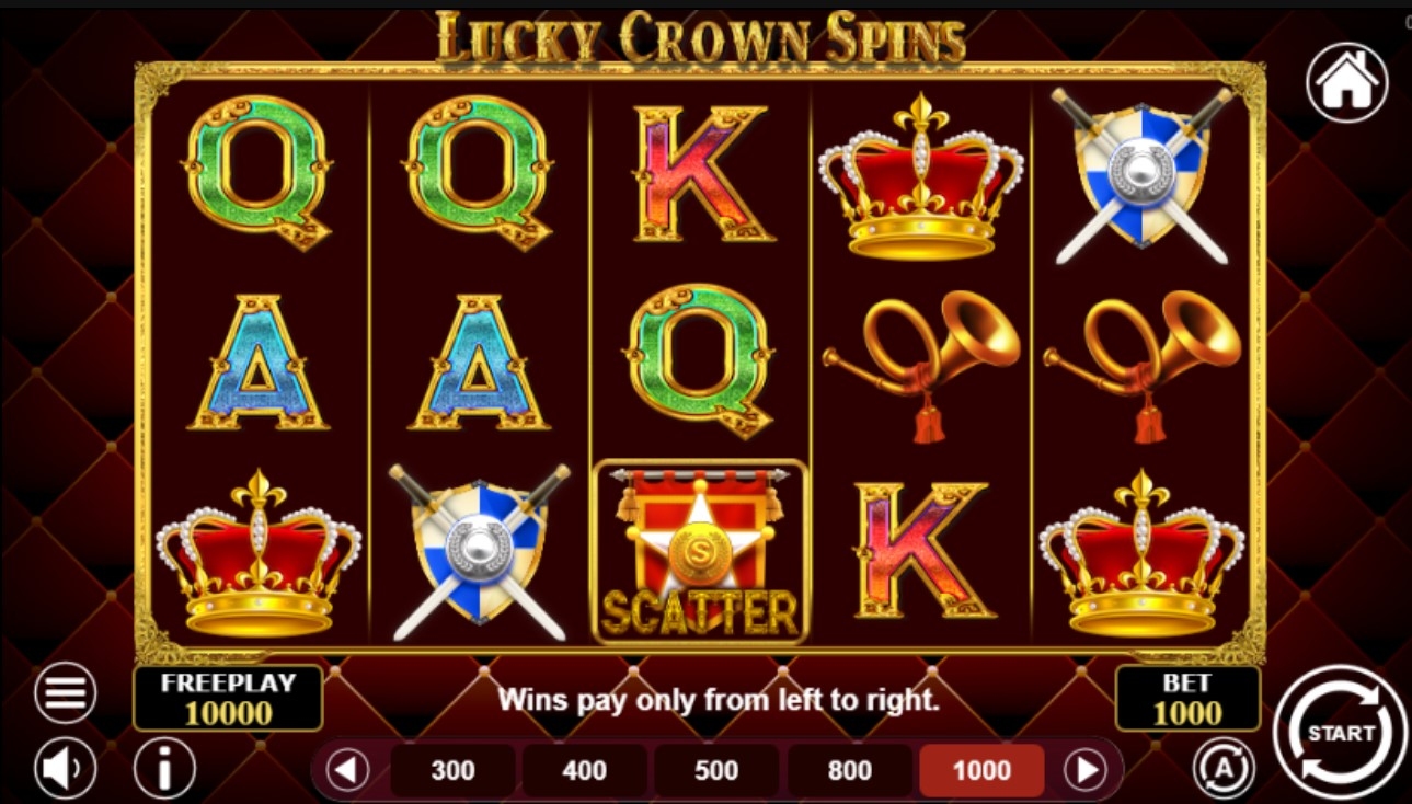 Lucky Crown Spins Slot Gameplay