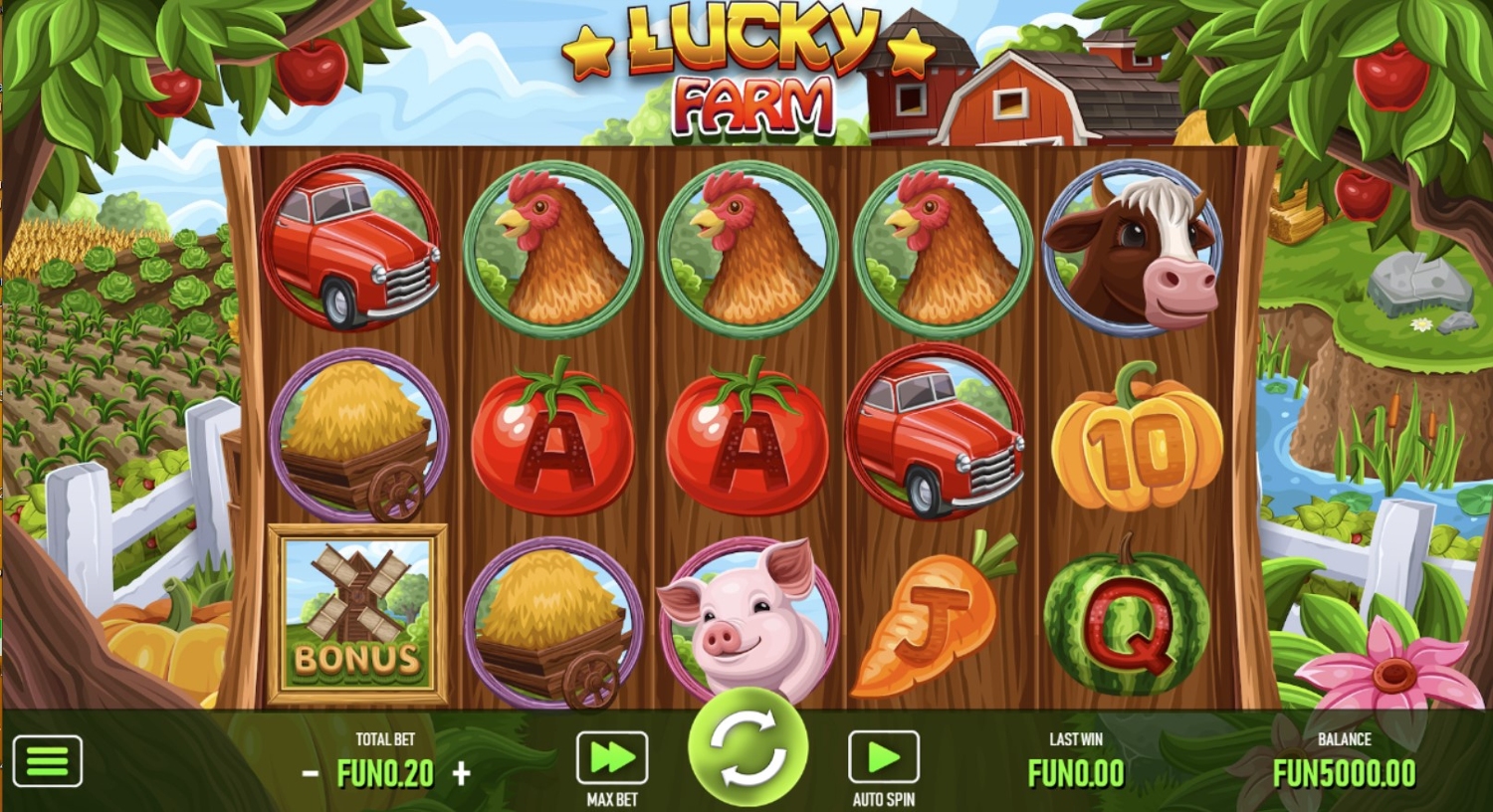Lucky Farm Slot Gameplay