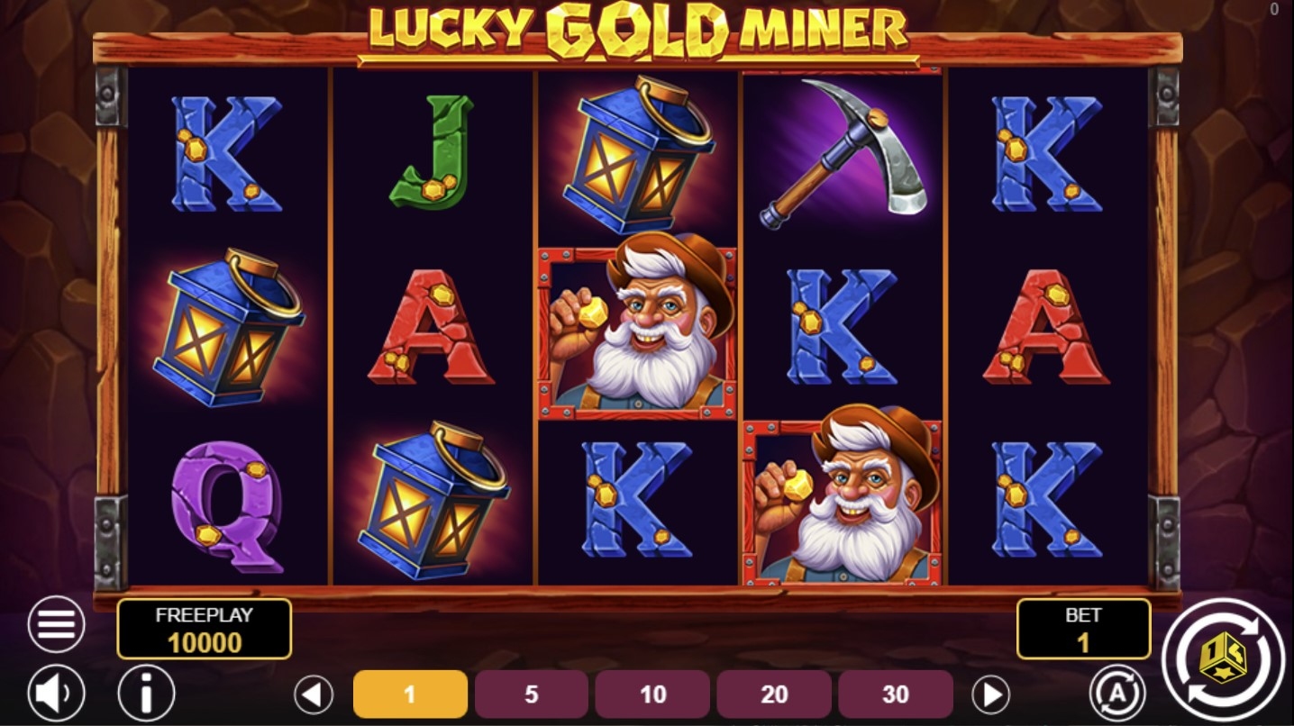 Lucky Gold Miner Slot Gameplay