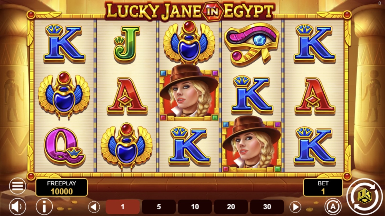 Lucky Jane in Egypt Slot Gameplay