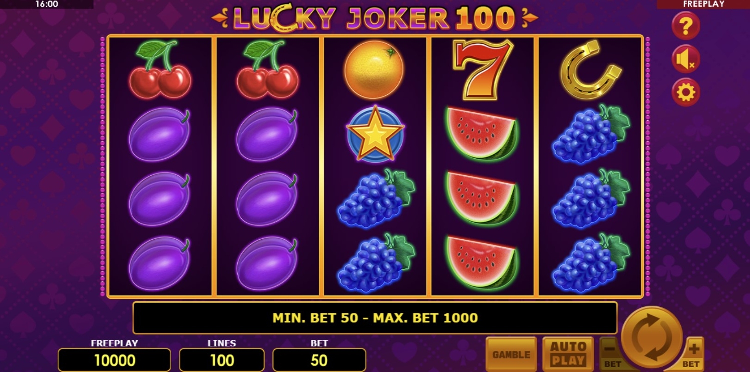Lucky Joker 100 Slot Gameplay