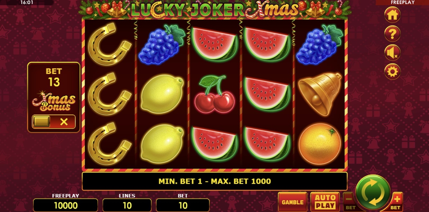 Lucky Joker Xmas Slot Gameplay